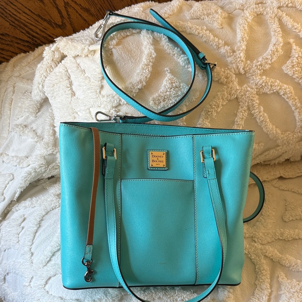 Dooney & Bourke Turquoise Leather Tote